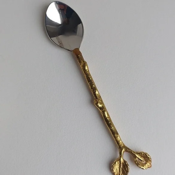 Michael ARAM Silver and Red Apple-Shaped Bowl with Spoon - Picture 3 of 9